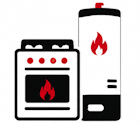gas range hot water tank
